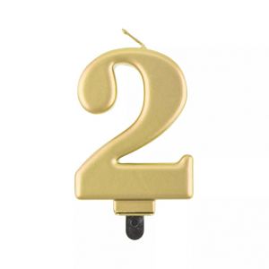 ALBI Svíčka dortová zlatá číslo 2