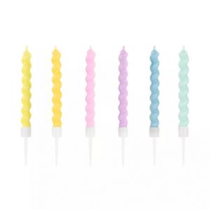 ALBI Svíčky dortové spirály pastelové 6 ks