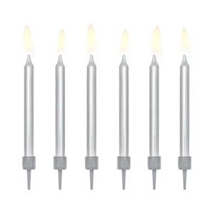 ALBI Svíčky dortové stříbrné 6 ks
