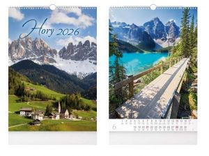Kalendář 2026 nástěnný Hory