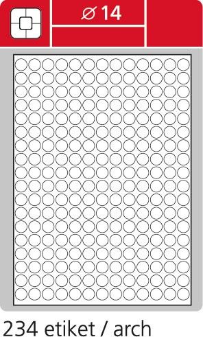 Etikety laser průměr 14 /100ks