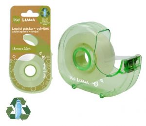 Lepící páska transparentní + odvíječ 18mm x 33m ECO LUMA