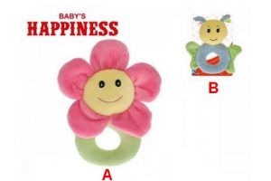 Chrastítko plyšové 14cm Baby‚s Happiness 2 druhy