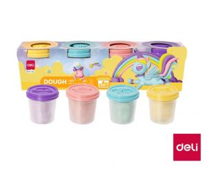 Plastelína měkká kelímek 4 x 113g PASTEL DELI EY003