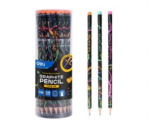 Tužka HB s gumou kulatá DELI EC045-HB mix