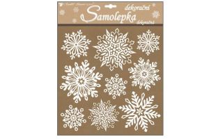 Samolepky vločky se sněhovým efektem 31,5 x 30,5 cm