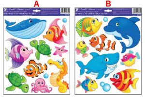 Samolepky na zeď mořský svět 33 x 29 cm