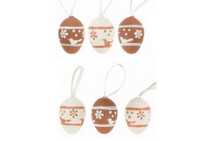 Vajíčka plastová na zavěšení 4cm 6ks v sáčku