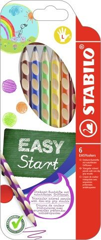 STABILO Ergonomické pastelky pro leváky - EASYcolors - 6 ks sada - 6 různých barev