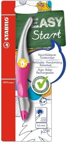 STABILO Ergonomický roller pro leváky - EASYoriginal metallic neonová růžová - vč. bombičk