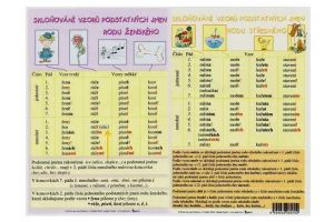 Tabulka A4 Skloňování podstatných jmen rodu ženského a středního