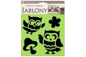 Kreativní šablony - sovičky 18 x 17,5 cm