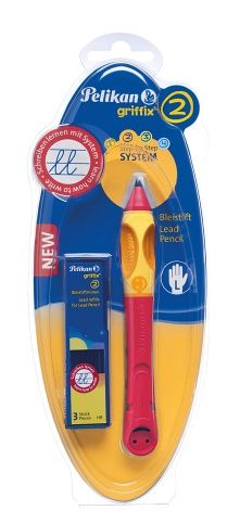 Tužka pro leváky Griffix 2-červená/ na blistru (Herlitz)