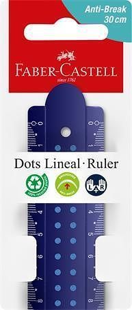 Pravítko "Dots", různé barvy, 30 cm, plast, nerozbitné, FABER-CASTELL 172130