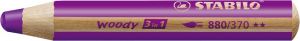 STABILO Pastelka, vodovka & voskovka v jednom - woody 3 in 1 - lila