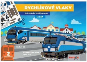 Vystřihovánky Rychlíkové vlaky (vystřihovánka BETEXA)