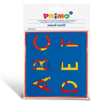 Sada plastových šablon PRIMO, 6ks, motiv ABECEDA