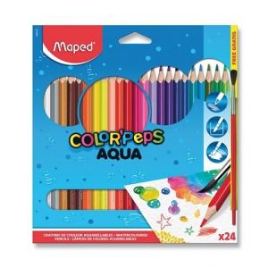 Pastelky MAPED Color Peps AQUA 24ks +štetec