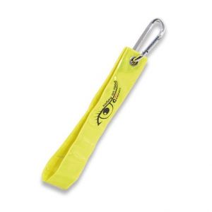 Pásek reflexní COMPASS ROLLER S.O.R. s karabinou žlutý