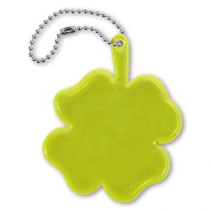 Reflexní přívěšek COMPASS Čtyřlístek - žlutý