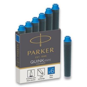 Inkoustové bombičky Parker ROYAL MINI modré 6ks (do plnicích-plnících per PARKER)