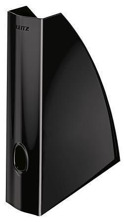 Stojan na časopisy "Wow", metalická černá, 60 mm, plast, LEITZ