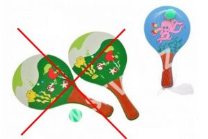 Plážová sada pálky 2-Play 2ks 33x19cm s míčkem 2 druhy