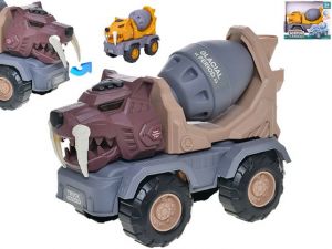 Auto stavební míchačka/šavlozubý tygr 24cm pohyblivé části 2barvy v krabičce