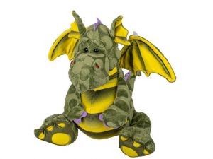 Drak plyšový 23cm zelený sedící 0m+ v sáčku