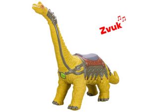 Brontosaurus stojící 95x26x27cm na baterie se zvukem v sáčku