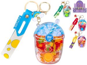 Vodní hra 6,5x2,5x9,5cm s klíčenkou 4barvy