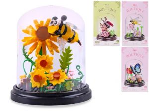 Stavebnice hmyz s květinou 253-281ks 4druhy v krabičce