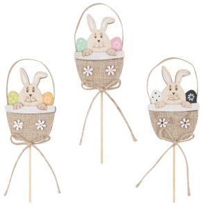 Dřevěný košík 9 cm + špejle