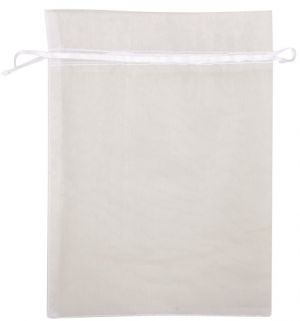 Pytlík organzový bílý 15 x 22 cm