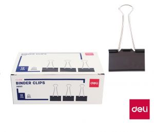 Binder clip 51mm,12ks, DELI EZ61