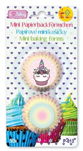Papírové košíčky na pralinky 50 ks- P-813 jednorožec/duha