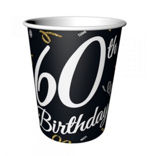 Kelímek papírový 250ml 6ks 60th birthday