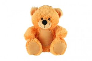 Medvěd sedící plyš 38cm béžový v sáčku 0+