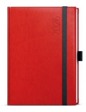 Diář týdenní - Oskar - Reno - A5 - červená 2026 / 20,5cm x 14,3cm / BTO3-6-26