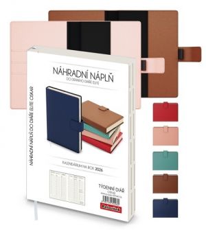 Diář týdenní - Oskar - Manager - A5 - náhradní náplň 2026 / 20,5cm x 14,3cm / BTOk0-26