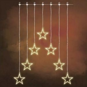 Girlanda hvězdy pyramida 70 LED, teplá bílá