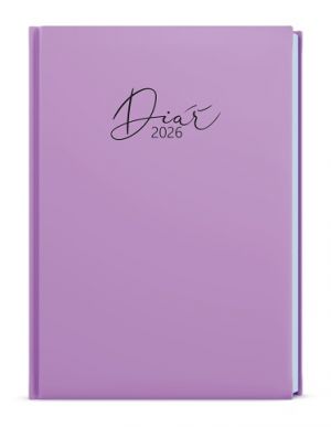 Diář denní - David - Pastel - A5 - fialová 2026 / 20,5cm x 14,3cm / BDD9P-40-26
