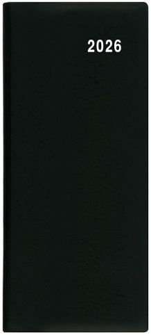 Diář měsíční - Božka - PVC - černá 2026 / 17,9cm x 7,9cm / BMB1-2-26