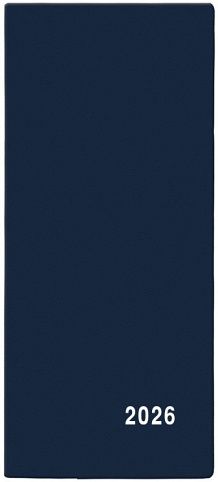 Diář měsíční - Xenie - PVC - modrá 2026 / 17,9cm x 7,9cm / BMX1-1-26