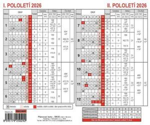 Plánovací karta 2026 / 15cm x 18cm / BKA0-26