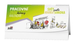Kalendář stolní Pracovní daňový kalendář - Svět podle Marka Simona 2026 / 14cm x 32cm / BS