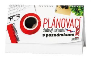 Kalendář stolní Plánovací daňový kalendář s poznámkami 2026 / 15cm x 30cm / BSN7-26