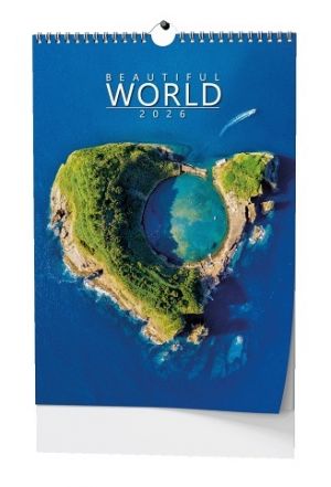 Kalendář nástěnný Beautiful world - A3 2026 / 45cm x 32cm / BNF6-26