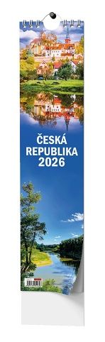 Kalendář nástěnný Kravata - Česká republika 2026 / 46cm x 11cm / BNB3-26