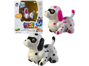 Pejsek, jezdící po namalované čáře, 8 cm